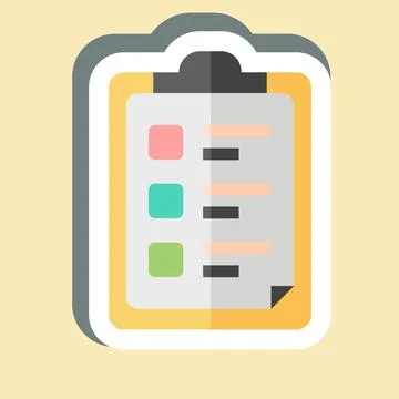 Sticker Task List. related to Bioengineering symbol Stock Illustration