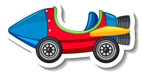 Sticker template with Rocket rides at fun fair isolated Illustrazione stock