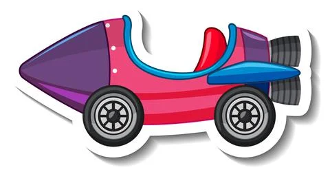 Sticker template with Rocket rides at fun fair isolated 스톡 일러스트