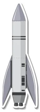 Sticker template with spaceship isolated 스톡 일러스트