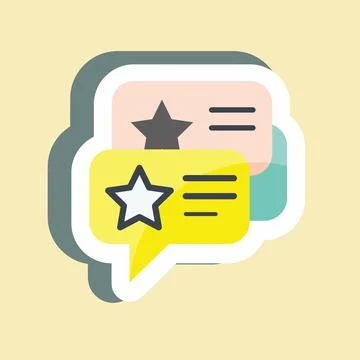 Sticker Testimonials. suitable for Feedback symbol. simple design editable. d Stock Illustration