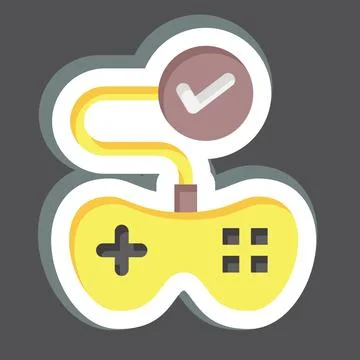 Sticker Testing. related to Art and Media symbol.simple design editable Stock Illustration