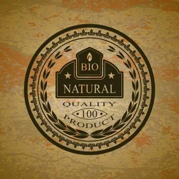 Sticker on the textured background Illustrazione stock