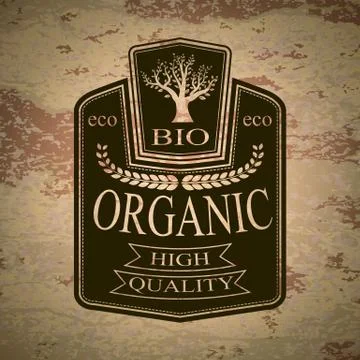 Sticker on the textured background Stock Illustration