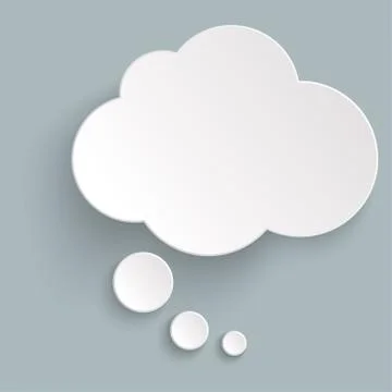 Sticker thought bubble with shadow Stock Illustration