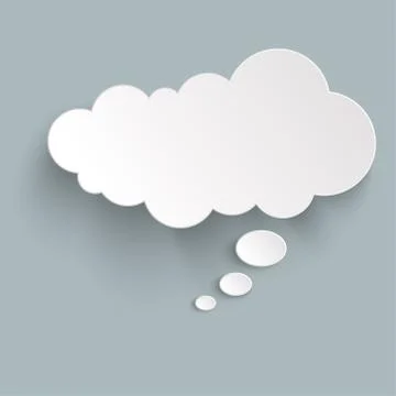 Sticker thought bubble with shadow Stock Illustration