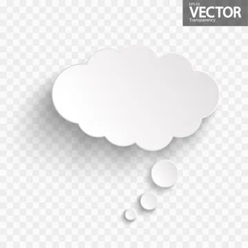 Sticker thought bubble with shadow Stock Illustration