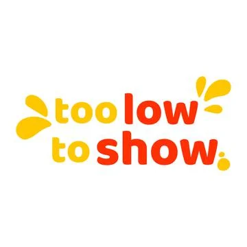 Sticker too low to show, vector illustration Stock Illustration