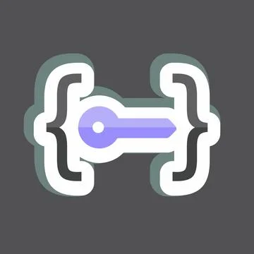 Sticker Unlock Code. suitable for Programming symbol. simple design editable. Stockillustratie