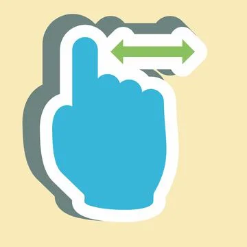 Sticker Vertical Scroll 2 - Simple illustration,Editable stroke 库存插图