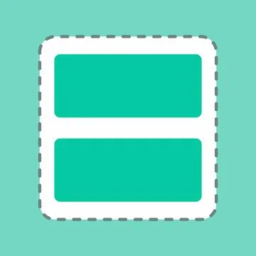 Sticker View Array - Line Cut - Simple illustration,Editable stroke Illustrazione stock