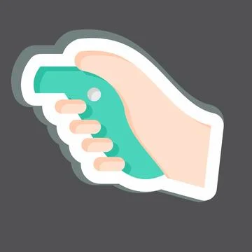 Sticker VR Controller. related to 3D Visualization symbol. simple design ed.. Stock Illustration