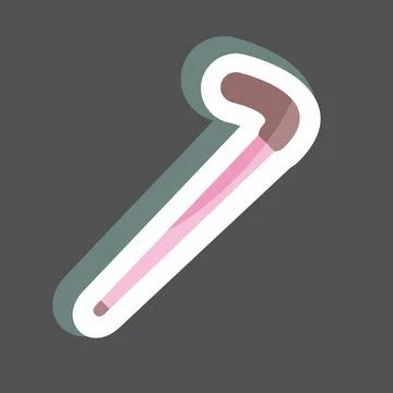 Sticker Walking Stack. suitable for men accessories symbol. simple design edi Illustrazione stock