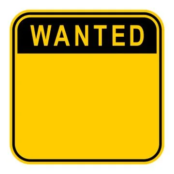 Sticker Wanted Safety Sign Illustrazione stock