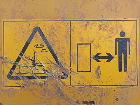 Sticker warning Stock Photos