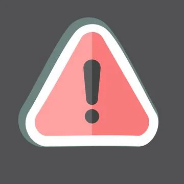 Sticker Warning Sign. suitable for Programming symbol. simple design editable イラスト素材