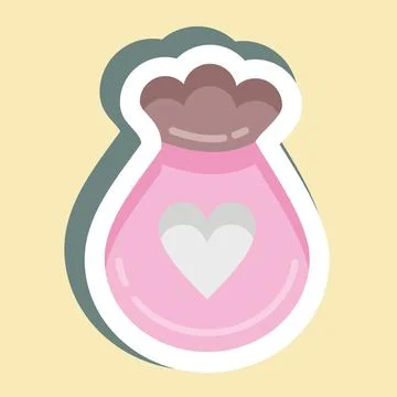 Sticker Waste Sorting. suitable for Kids symbol. simple design editable. desi Illustrazione stock