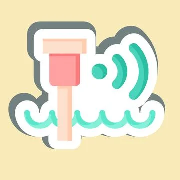 Sticker Water Level Sensor. related to Sensors symbol. design editable 스톡 일러스트