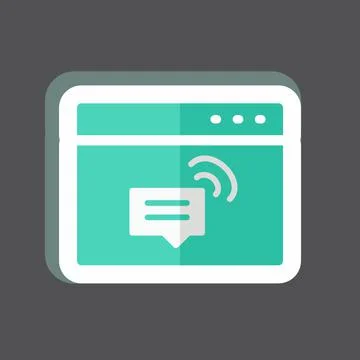 Sticker Web Support. suitable for IT Services symbol. simple design editable. Stock Illustration
