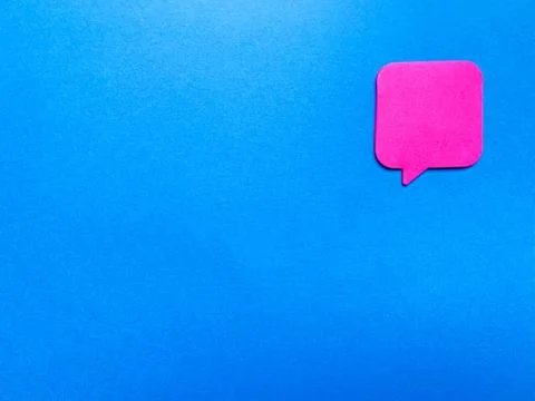 Sticker whith empty space for text on blue wall Stock Photos