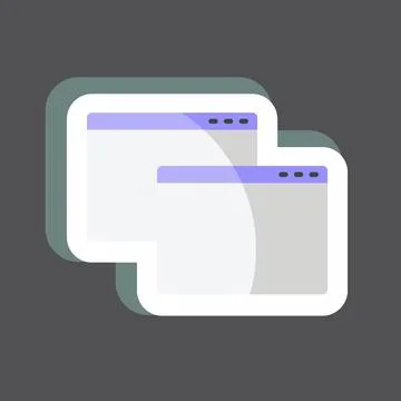 Sticker Windows. suitable for Web Interface symbol. simple design editable. d Stock Illustration