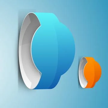 Stickers on blue background. Stock Illustration