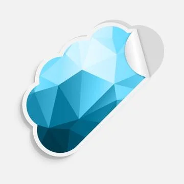 Stickers cloud. Vector illustration. Stock Illustration