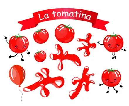 Stickers. Isolated objects for decoration of the Spanish Festival of the Batt Stock Illustration