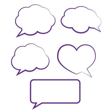 Stickers of speech bubbles vector. Cloud bubble speech for communication 스톡 일러스트