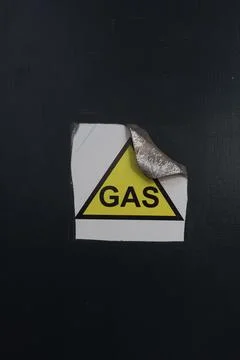 Stickers with text on dark background Stock Photos