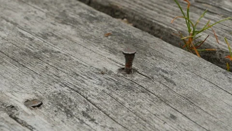 Sticking out nail Stock Footage 123231823