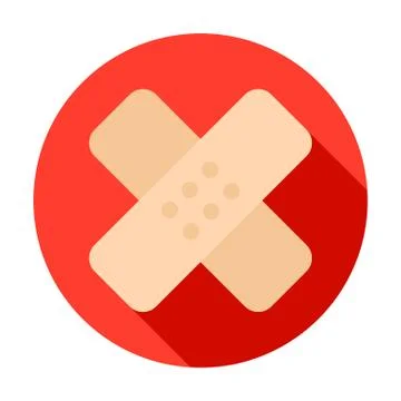 Sticking-plaster Circle Icon Stock Illustration