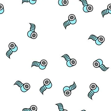 Sticking plaster roll medical vector seamless pattern Stock Illustration