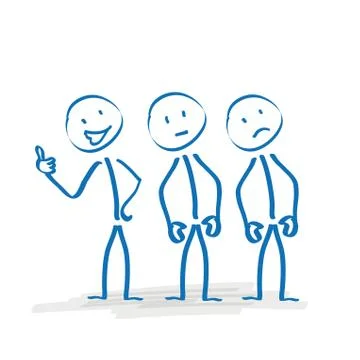 Stickman cheerfulness Stock Illustration