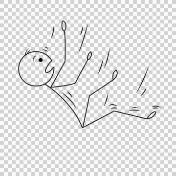 Stickman falling vector Stock Illustration