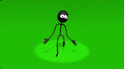 stickman greenscreen | Stock Video | Pond5