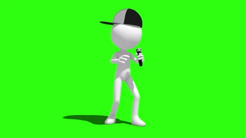 Stickman is reading a rap Stock Footage 90249443