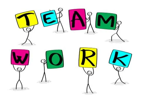 Stickman / Teamwork Illustrazione stock