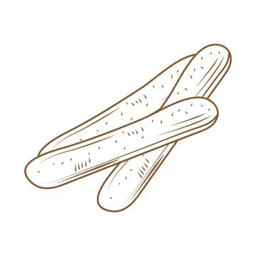 Sticks bread icon Stock Illustration