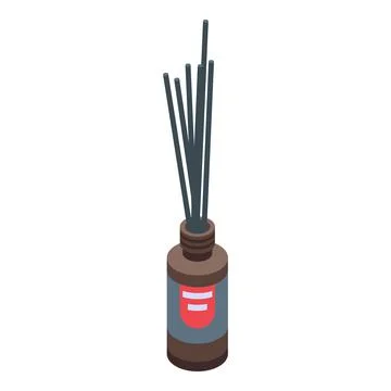 Sticks diffuser bottle icon, isometric style Stock Illustration