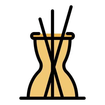 Sticks diffuser icon color outline vector Stockillustratie