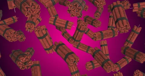 Sticks of Dynamite falling slow motion Video stock 236837944