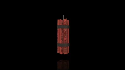 Sticks of Dynamite turn on itself - loop animation Stock Footage 253346489