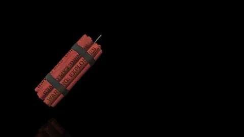 Sticks of Dynamite turn on itself - loop animation Stock Footage 253346735