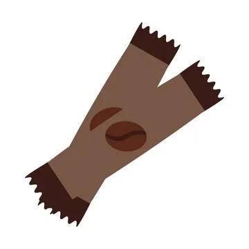 Sticks of instant coffee in solid cartoon style Stockillustratie
