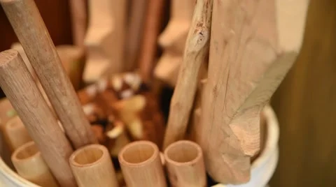 Sticks in a pail Video stock 50223239