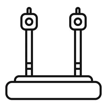 Sticks vr platform icon outline vector. Social media device Stock Illustration