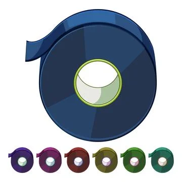 Sticky electrical tape cartoon vector graphic Stock Illustration
