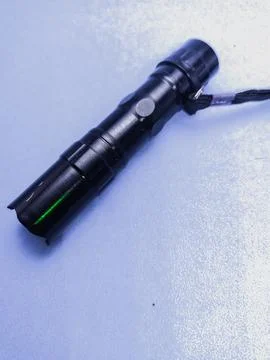 Sticky flashlight mini for emergency used Stock Photos