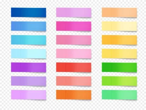 Sticky memo notes set vector illustration Stock Illustration